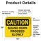 Signmission Sound Horn Proceed Slowly Caution Sign, Vinyl Decal, 14in W x 10in L, 2PK OS-2PACK-CS-D-1014-L-19233 - alternate 3